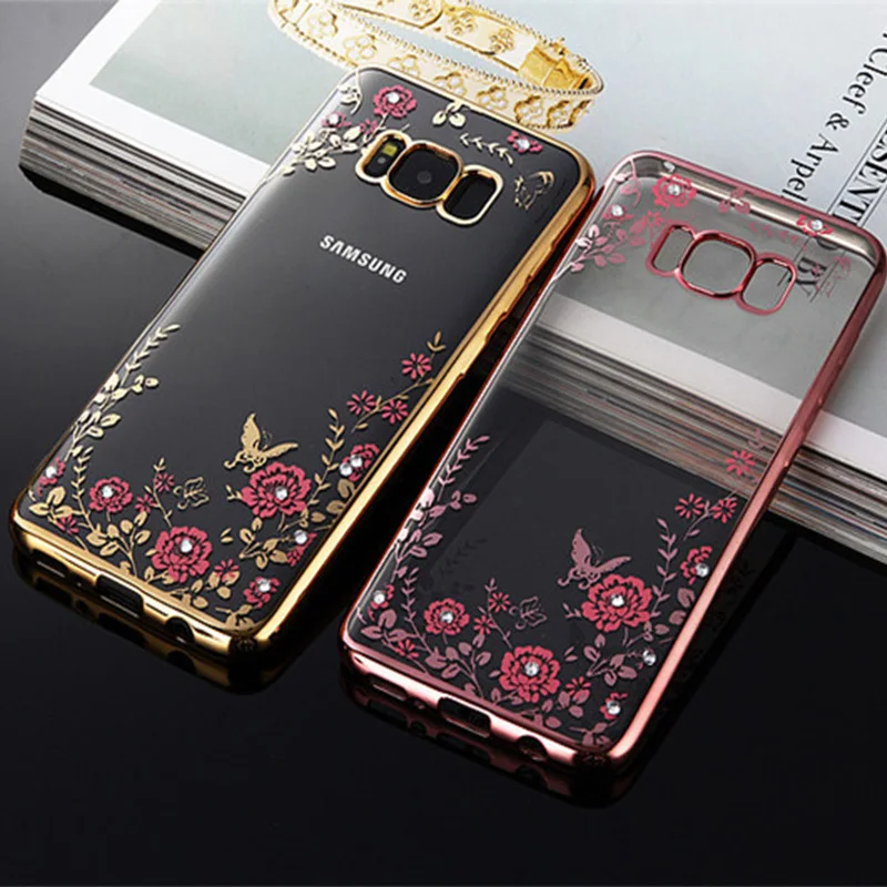 Мягкий чехол из ТПУ с цветочным узором чехол для samsung Galaxy J1 J3 J5 J7 A3 A5 A7 Prime S6 S7 край S8 плюс Чехол для телефона Корпус