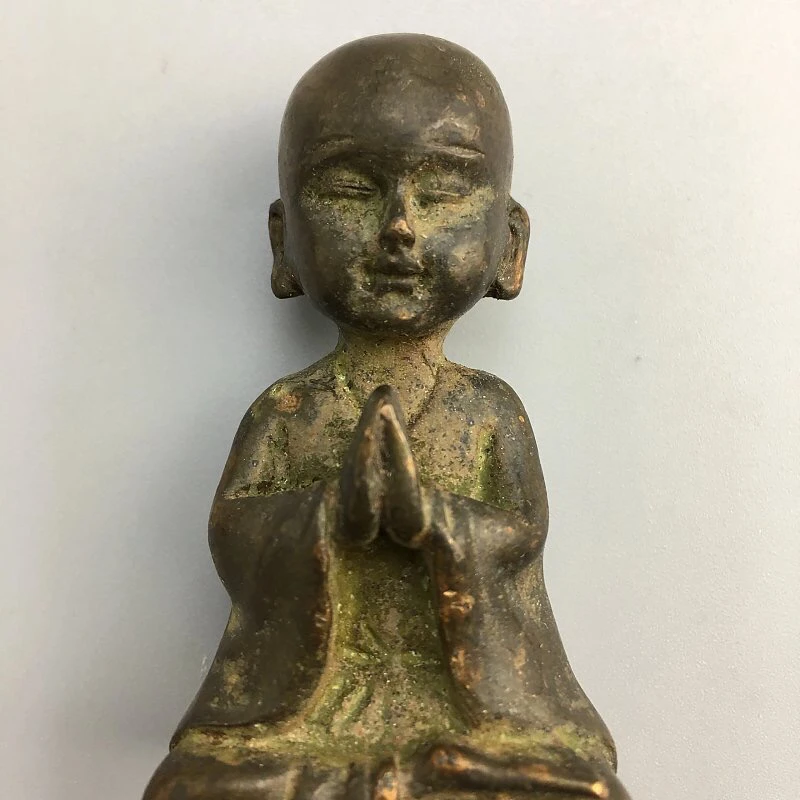 

Exquisite antique red copper (meditation monk) home decoration
