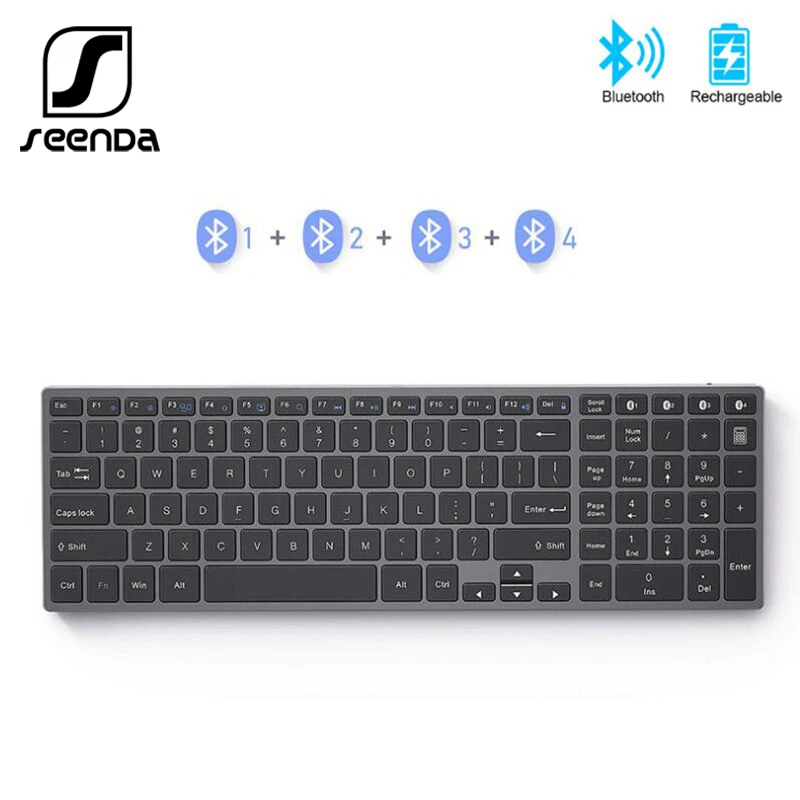 Клавиатура SeenDa металлическая аккумуляторная для iPad планшетов ноутбуков