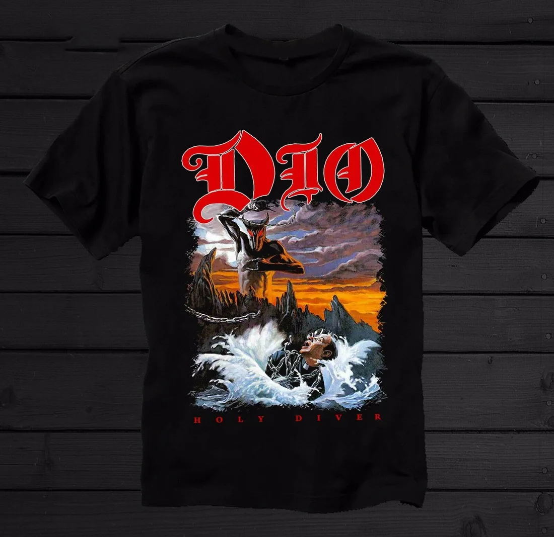 

DIO-Holy Diver-American Heavy Metal Band-T Shirt-sizes S To 5XL Sportswear Men Tops T-Shirt