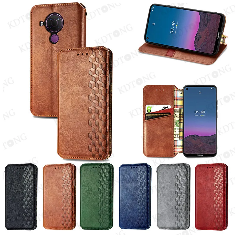 

Luxury Flip Leather Woven Pattern Case For Nokia G30 G20 X20 X10 5.4 3.4 2.4 2.3 1.3 Plain Full Cover Simple Phone Cases