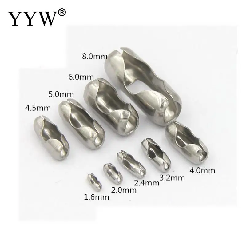 

Stainless Steel Ball Chain Connector Ball Chain Connector Clasps End Beads Crimp Silver Color Diy Jewelry Findings Accessories