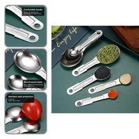 high quality measuring teaspoon ergonomic handle stainless steel coffee scoop measuring spoon 4pcsset