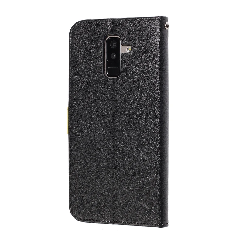 Cute Bee Leather Flip Phone Case For Samsung Galaxy A6 A6Plus 2018 Wallet Style with Photo &amp Card Holder Stand Back Cover Coque |
