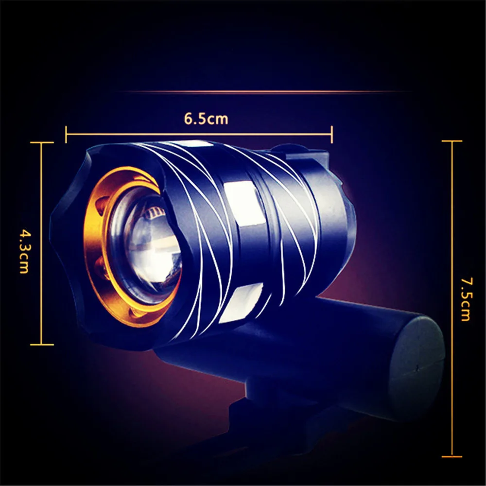 T6 светодиодный фонарь с бесплатным зумом водонепроницаемая велосипедная фара