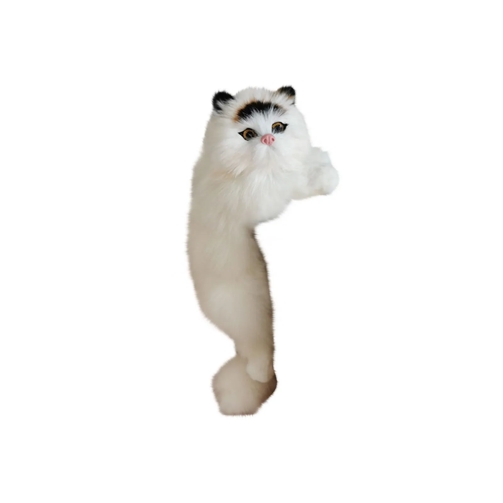 Realistic Fur Cat Simulation Plush stuffed Doll Cute Animal Model sofa Decoration kawaii room Decor soft plush toy for kids | Игрушки и