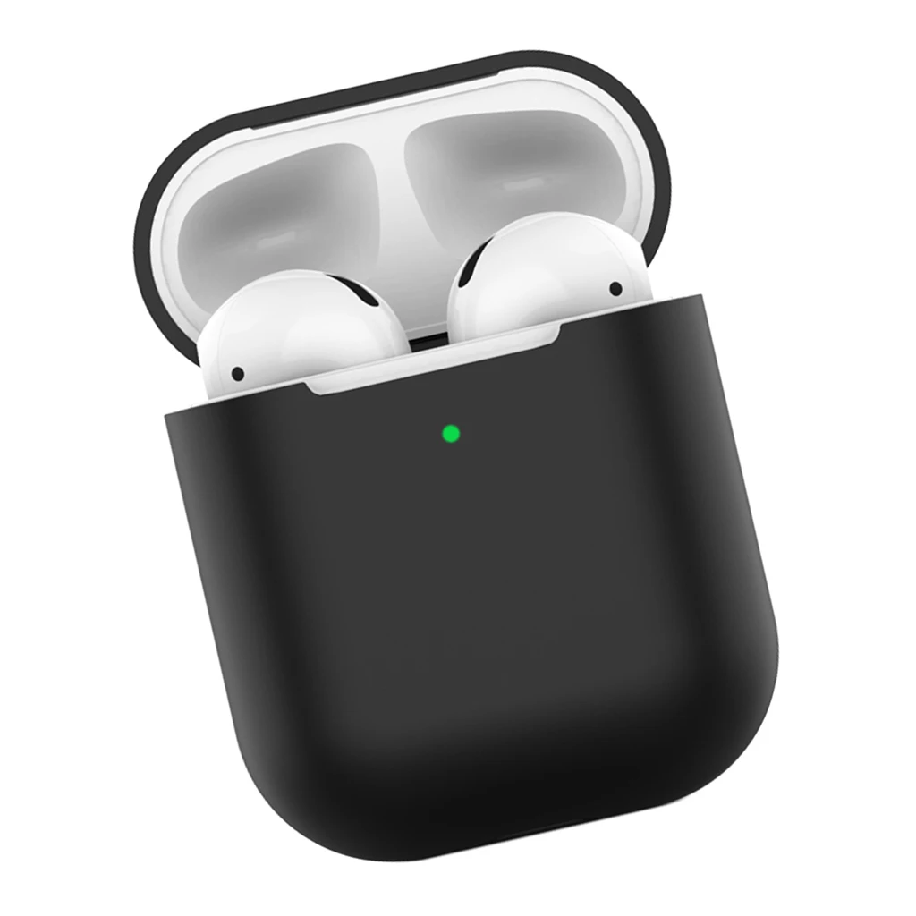 Black Силиконовый чехол s Чехол для Airpods 1 2 защитный чехол для наушников чехол для Apple Airpods Air pod 1 2 чехол противоударный чехол - Цвет: Black