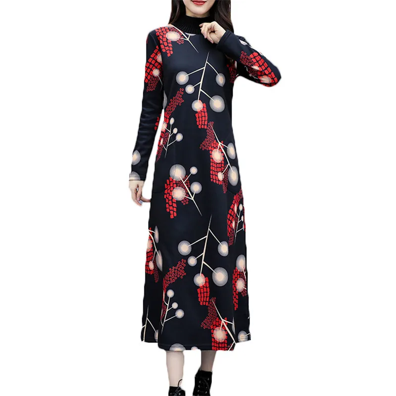 2021 Новинка в Корейском стиле Сезон весна-осень размера плюс платьес длинными