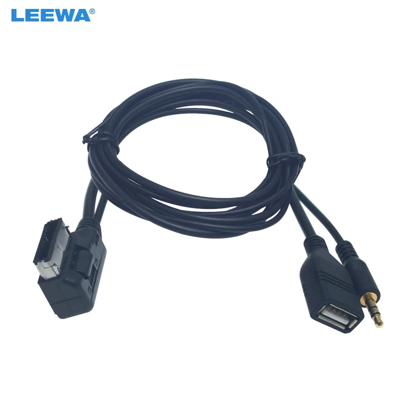 Автомобильный аудиокабель LEEWA 5X музыкальный кабель AUX 3 5 мм интерфейс AMI MDI MMI USB +