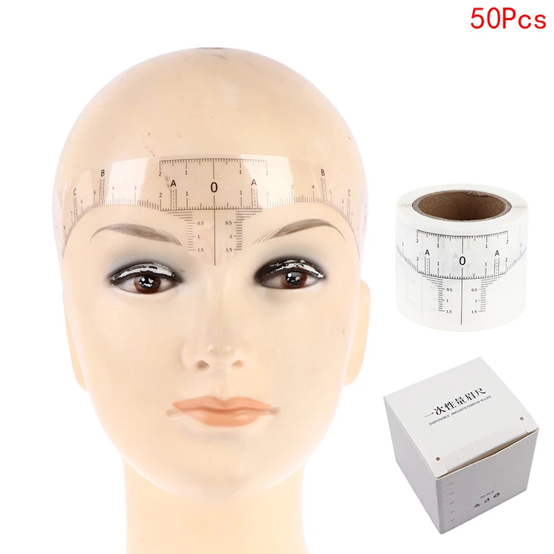 

Линейка для бровей, 50 шт., липкая линейка для бровей, линейка, инструмент для перманентного макияжа, линейка для бровей