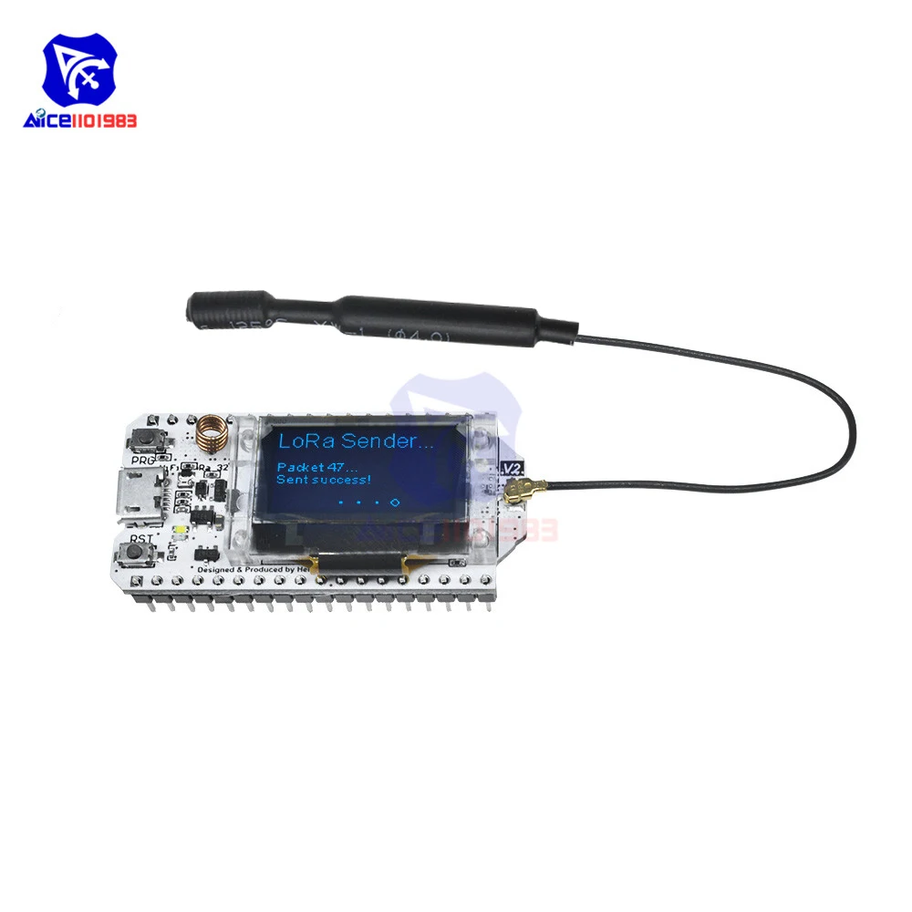 Плата расширения diymore LoRa 868 915 МГц OLED дисплей 0 96 дюйма ESP32 Wi Fi Bluetooth антенна на