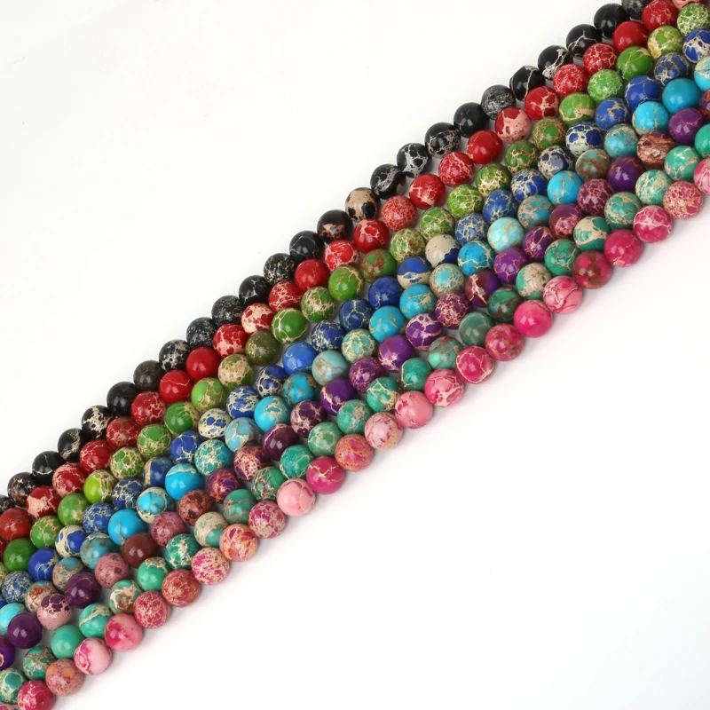 Emperor Stone Round Natural Beads 4/6/8/10mm Loose Spacer For Jewelry Making | Украшения и аксессуары