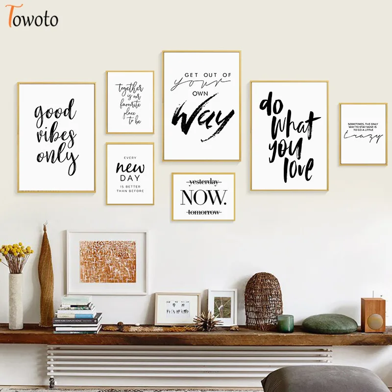 Минималистский вдохновение художественная стена с цитатой Nordic плакат холст для