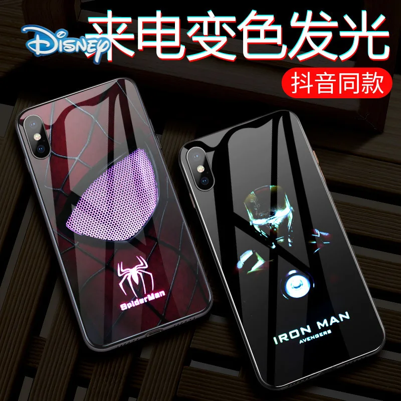 

Disney Cartoon Call Glow Mobile Phone Case for iPhone 13 13pro 13mini 13pro max Plus Cute Anti-fall Cellphone Shell