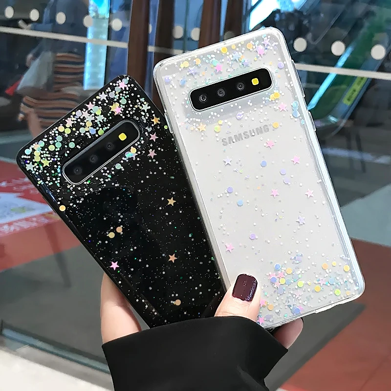 Простой роскошный блестящий чехол для телефона samsung Galaxy Note 10 Pro S10 S10e S9 S8 Plus S7 EDGE