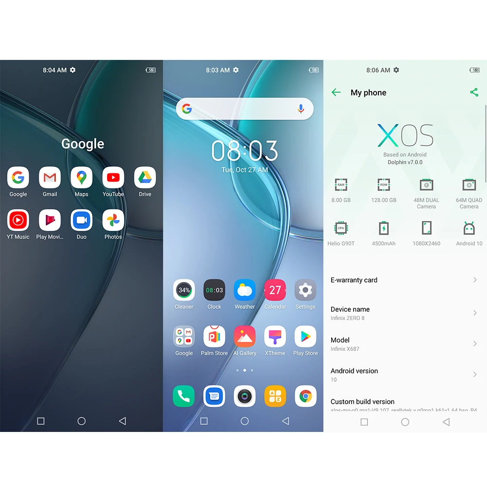 Глобальная версия Infinix Zero 8 ГБ 128 мобильный телефон 6 85 'ɿHD 90 Гц полный экран