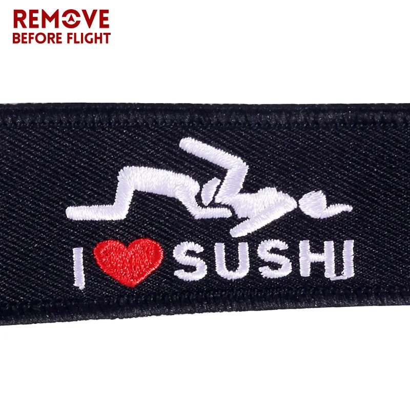 3 шт. брелки для ключей с вышивкой Я люблю Суши|Кольца ключей| |