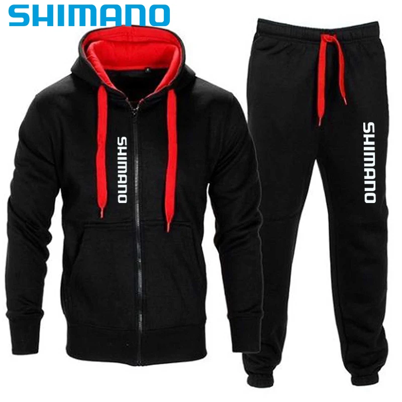 

2022 New Spring Autumn Winter Shimanos Fishing Clothes Set Men Keep Warm Solid Pants Hoodie Fishing Clothing Hooded Fishing Suit
