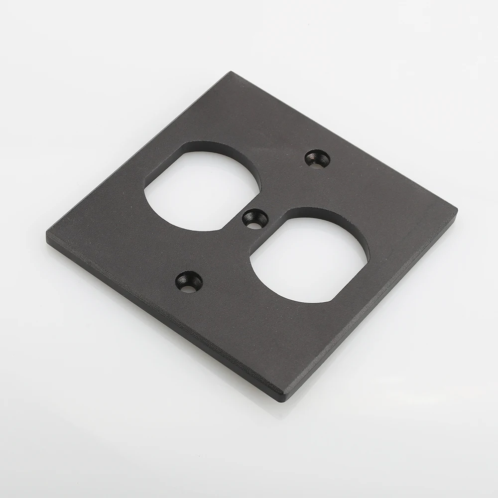 High Quality 1x US Socket AC Power Duple Receptacle Cover Outlet Wall Plate Panel 8.5x8.5cm black | Электроника