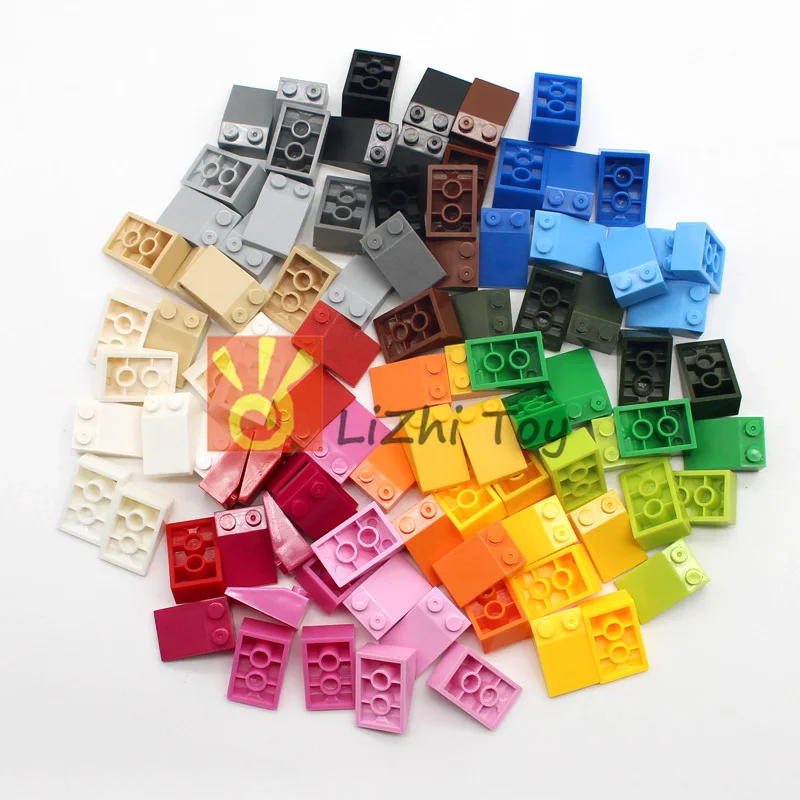 MOC склон Кирпич 2*3 3298 DIY просвечивающие блочные кирпичи совместимые с сборными