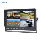 DIYKIT 10-дюймовый раздельный четырехъядерный дисплей, цветной монитор заднего вида, автомобильный монитор для автомобиля, грузовика, автобуса, камеры заднего вида