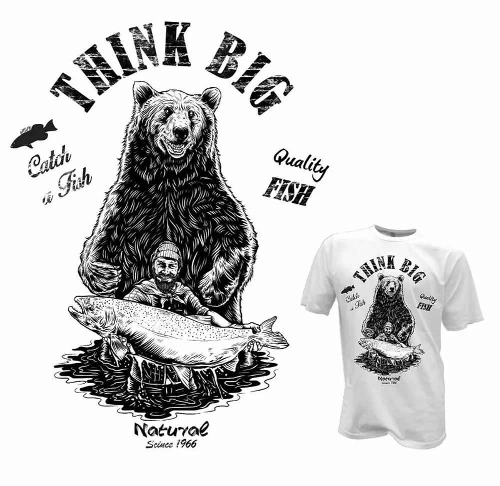 

New Fashion Men's T-Shirts Print Men's Angler Hot Sale Fish Fisher Trout Hunters Fish Leisure Tee Shirts For Men