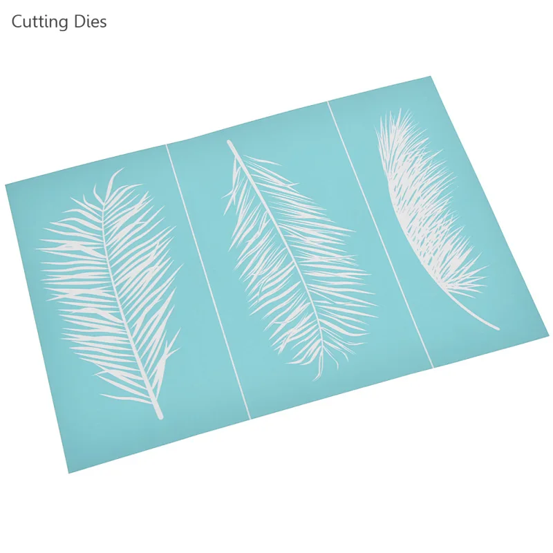 Самоклеящаяся сетка для шелкографии с изображением листьев перьев рисования