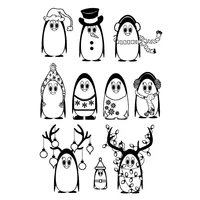 winter penguins transparent clear silicone stampseal for diy scrapbookingphoto album decorative clear stamp