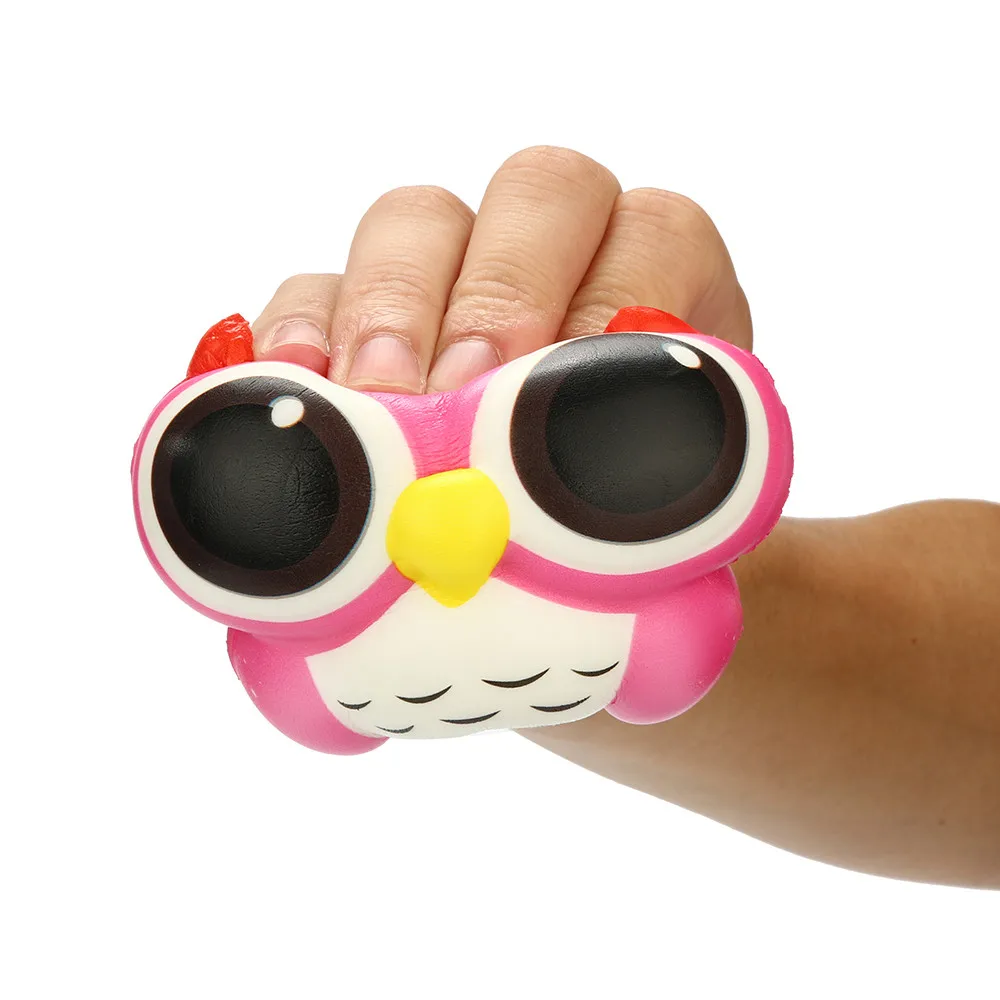 Очаровательная Сова сжимаемая медленно поднимающаяся мультяшная кукольный крем