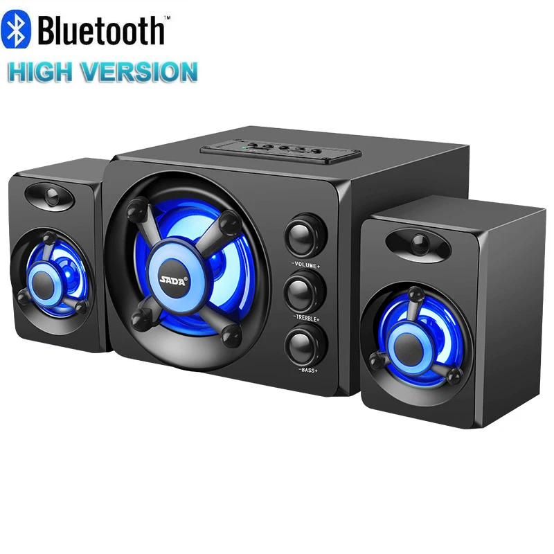

ZK20 SADA Bluetooth Computer Speakers Desktop Multimedia Subwoofer Speakers Home Theater LED Light high Powerful Loudspeaker TF