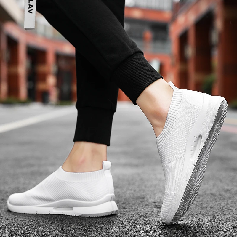 

Man Sneakers Sports Shoes Luxury Sneakers Men Black Casual Shoes Sport Breathable Mesh Summer For Zapatos Casuales Man White