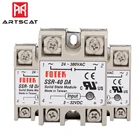 Твердотельное реле SSR 10DA SSR 25DA SSR 40DA управление постоянным током белый корпус Однофазное без пластиковой крышки