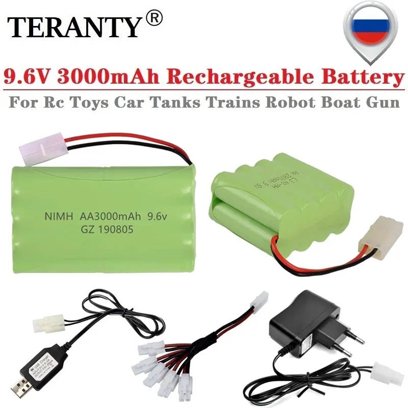 9 6 v 3000mAh Ni-MH батарея + USB зарядное устройство для Rc игрушки автомобиль Танк Поезд