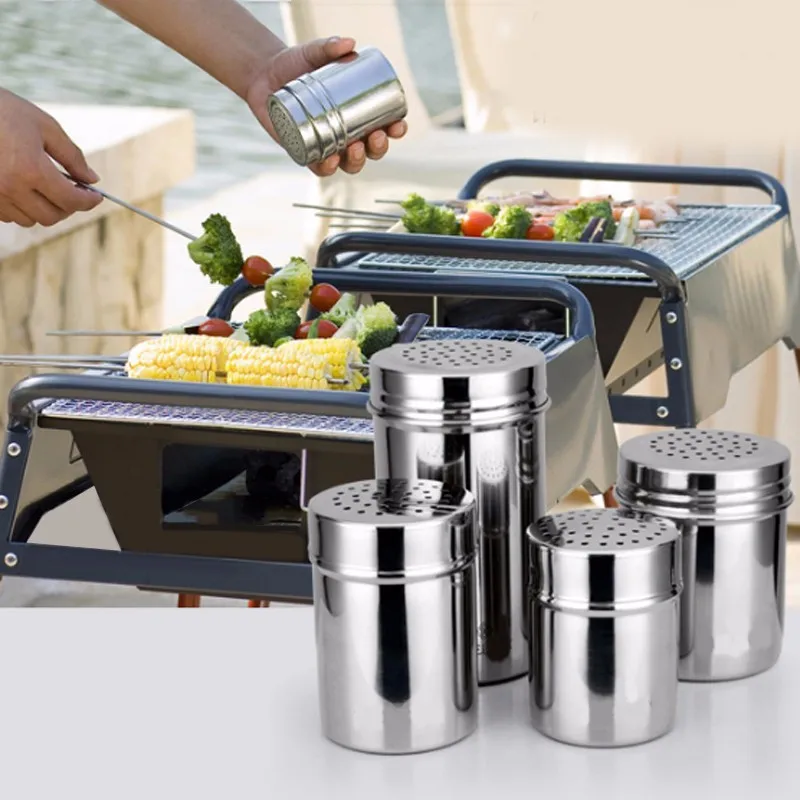 1 шт. нержавеющая сталь сахар для специй соль перец шейкер трав банка