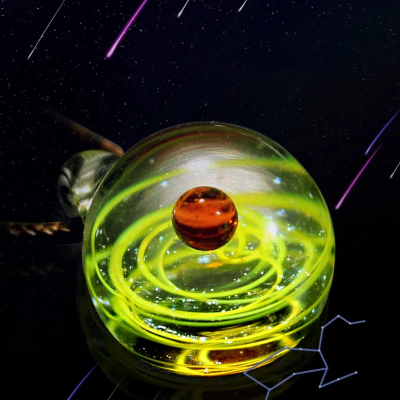 Блестящая Вселенная стеклянная бусина подвеска с планетами ожерелье галактика