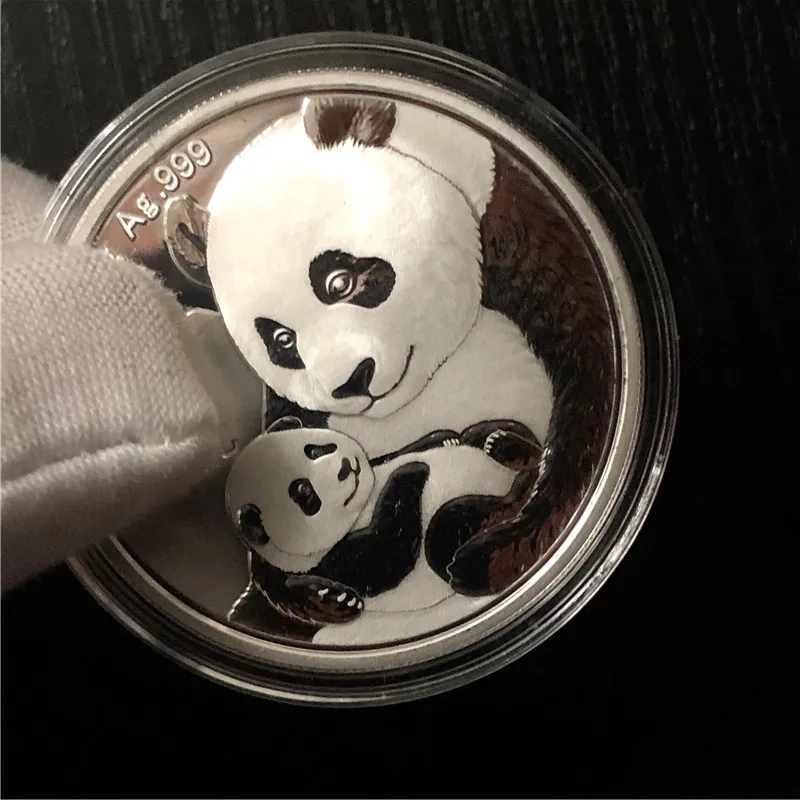 2007 2021 Серебряная Памятная монета панда настоящее Оригинальное серебро для