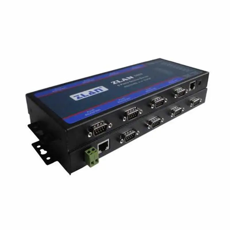 ZLAN5843A 8-портовый RS232 RS485 к Ethernet преобразователю нескольких последовательных