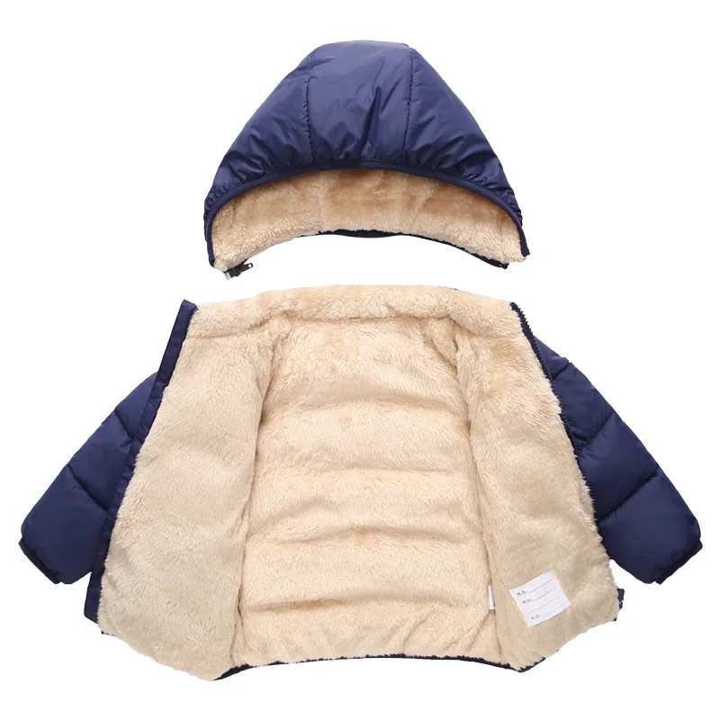 

New Children's Jacket Winter Parkas Kids Jackets For Girls Boys Warm Thick Velvet Children's Coat Baby Outerwear Infant Overcoat