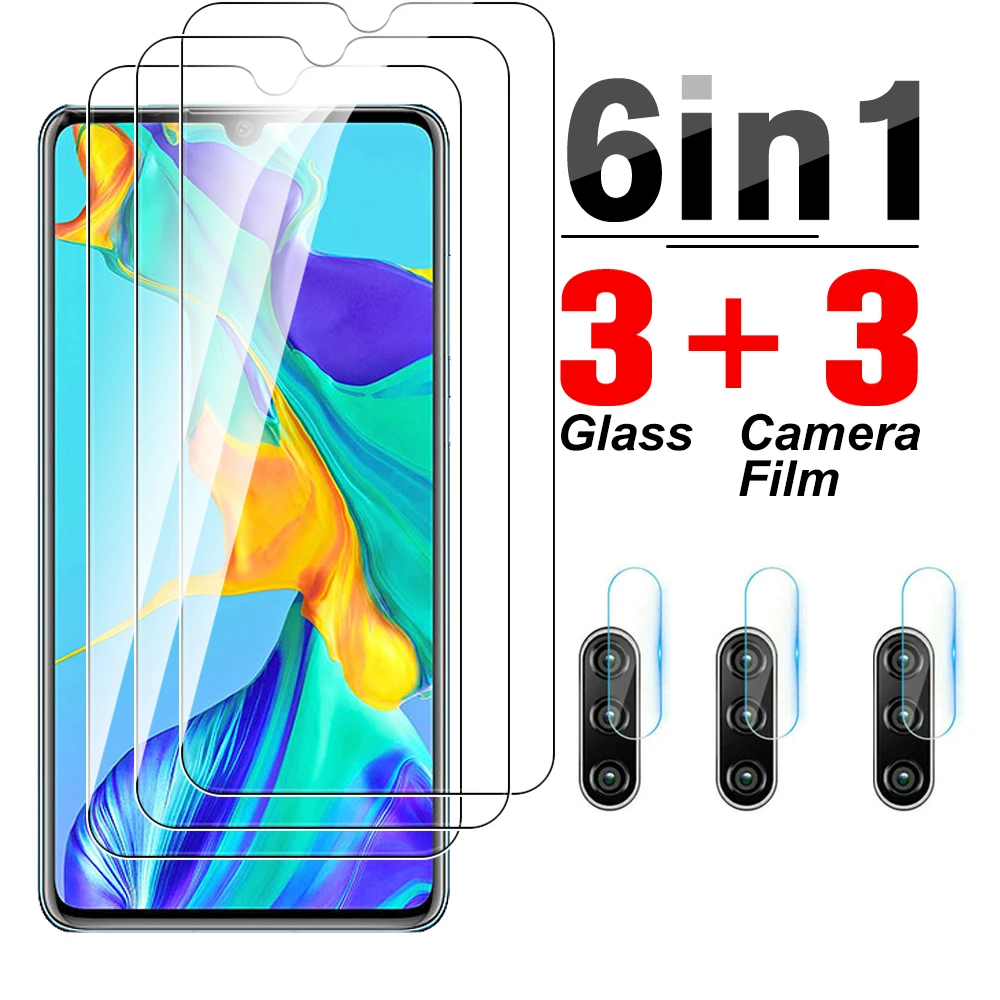 

6 in 1 Camera Glass For Huawei P30 Pro Lite On Hawei P 30 30Pro 30Lite Light Transparent Protector Safety Screen Full Cover Film