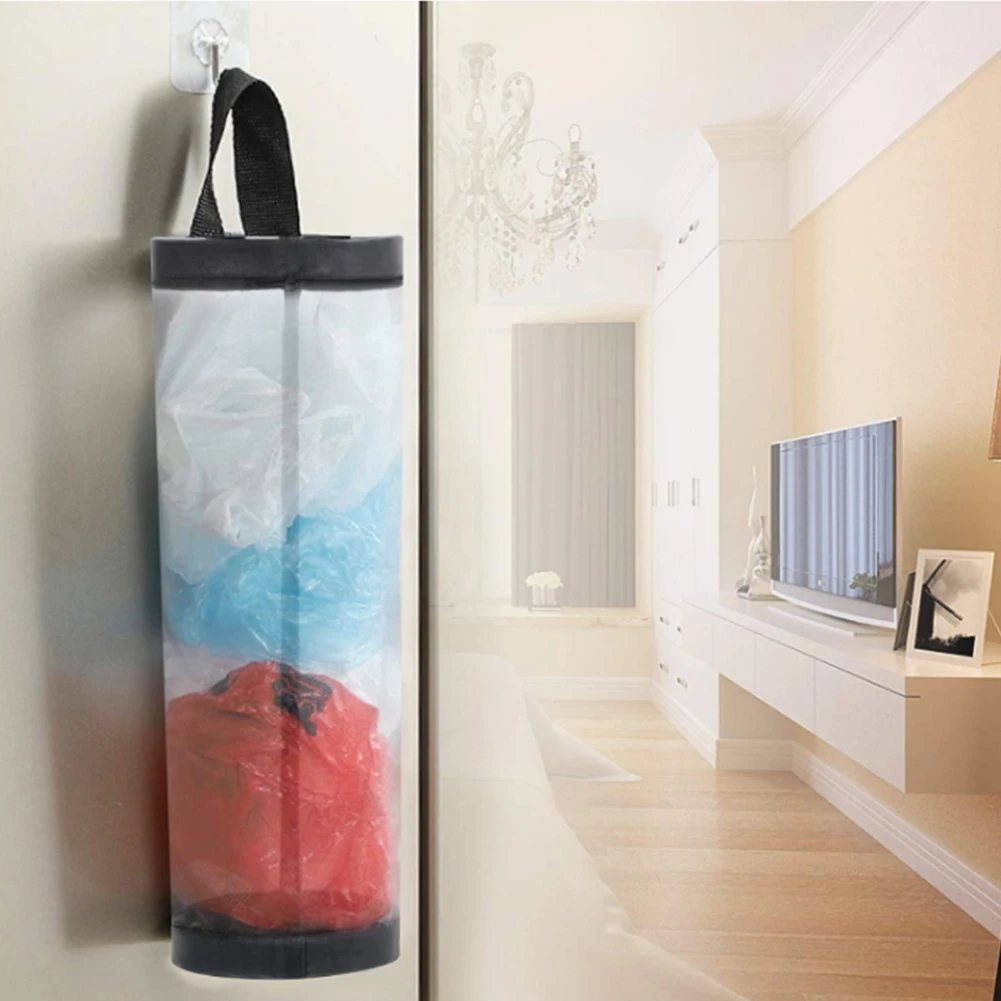 

Kitchen Organizer Storage Bags Wall-Mounred Rubbish Bags Dispenser Hanging Folding Storage Mesh Garbage Bag Plastic Bag Holder