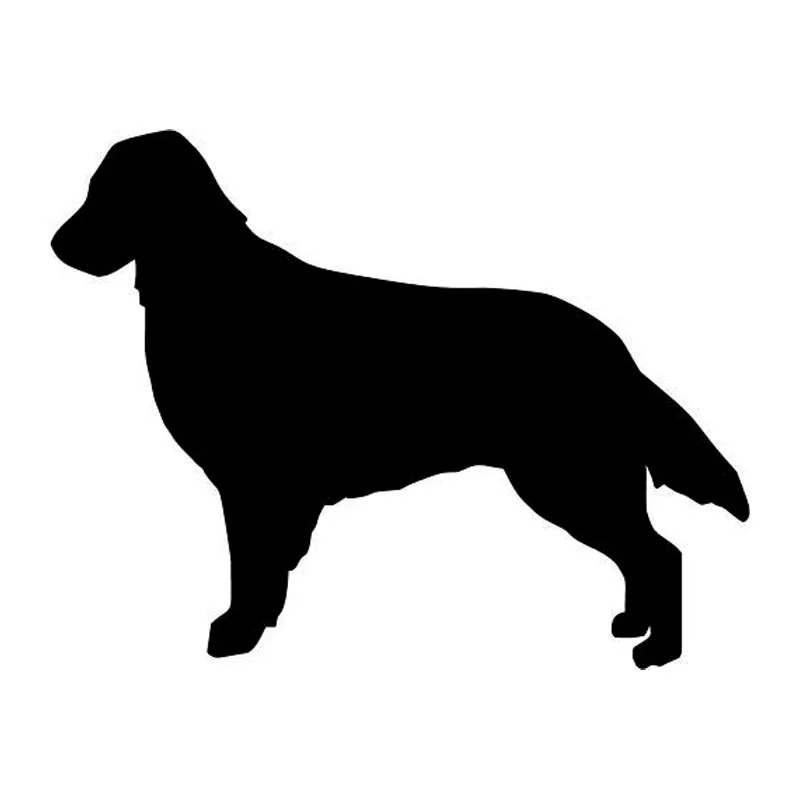 

Car Sticker Interesting Flat Coated Hound Dog Car Decoration Decal Ideas Suitable for Various Models Black/white, 12cm*10cm