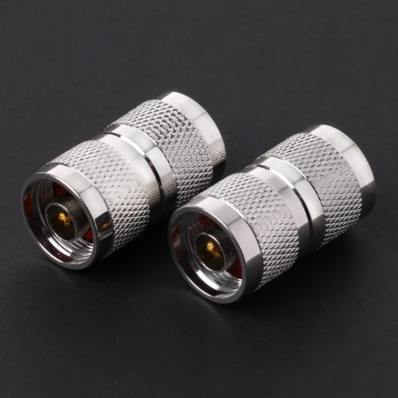 

L9NA 2 Pcs RF N Plug Male to N Plug Male N-JJ Coaxial Connector Antenna Cable Adapter