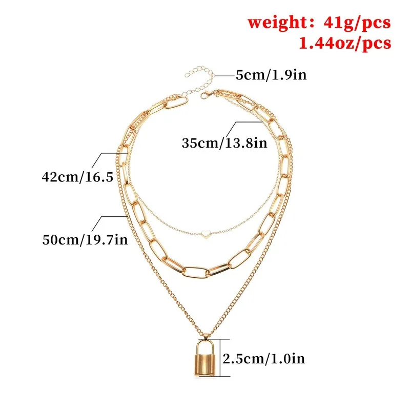 Женская Геометрическая цепочка с подвеской в виде сердца золотистое