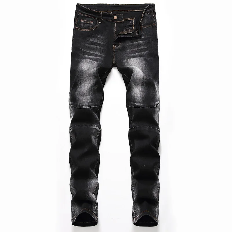 Men's Jeans Retro Stretch Denim Pants Slim Fit Male Straight Streetwear Jeans Hombre Classical Men Brand Clothes Size 28-42