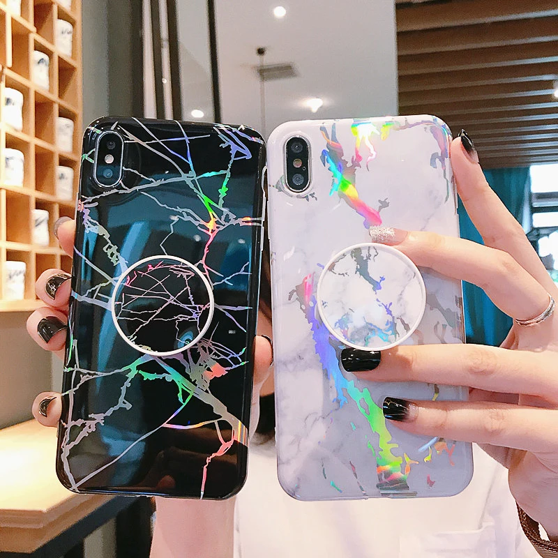 Лазерный чехол для телефона s для айфон XR XS Max X 6 6S 7 8 Plus, мягкий силиконовый чехол-подставка для айфон 11 Pro Max 7 8 Plus XR, чехол