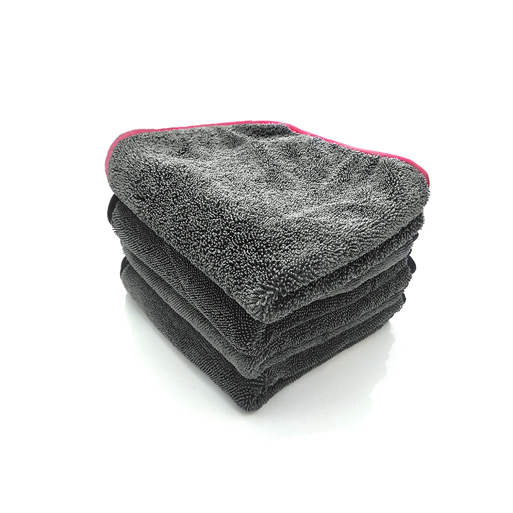 

1/3/6PCS Microfiber Car Towel 600GSM Braid Drying Cloth Extra Soft Thick Absorption Auto Care Washing Detailing Accessories