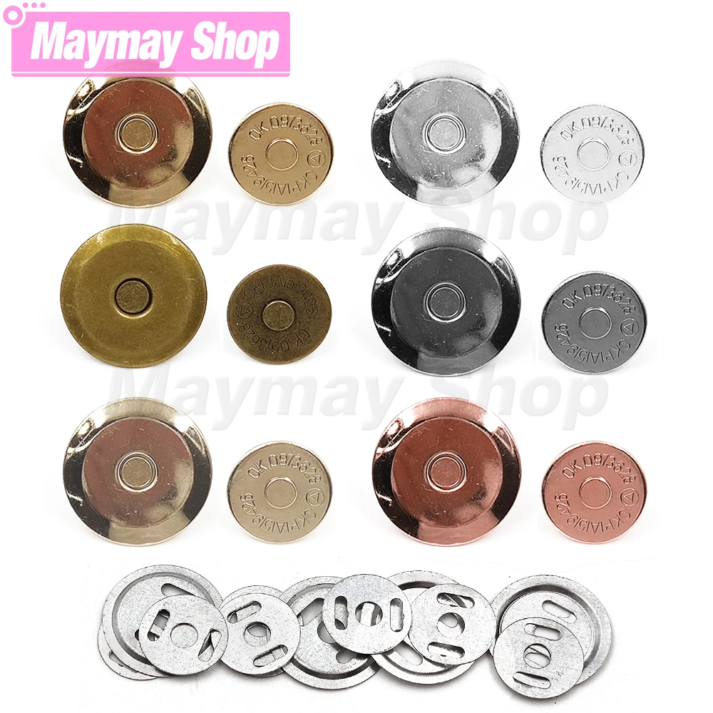 

5sets/lot Magnetic Buttons Snap Clasp For DIY Sewing Purse Handbag Bag Craft Wallet Parts Accessories Material Buckle 16mm-20mm