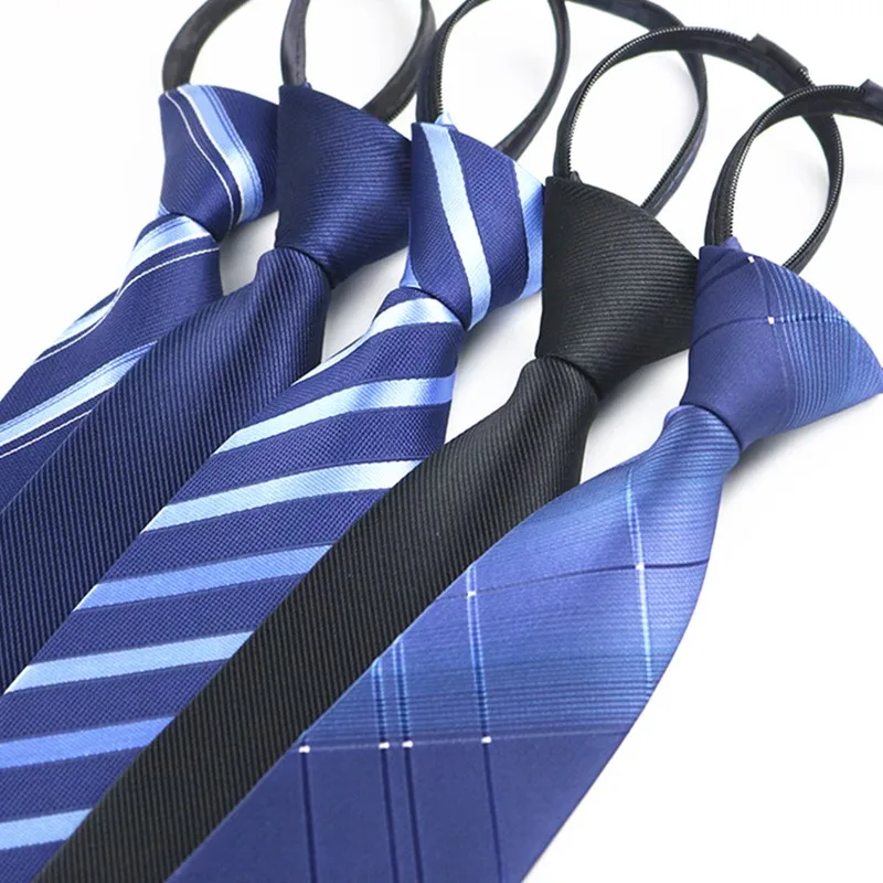 

Luxury Noble Line Tie for Wedding Party Formal Fashion Men Suits Ties Pre-tied Zipper Ties Narrow Necktie