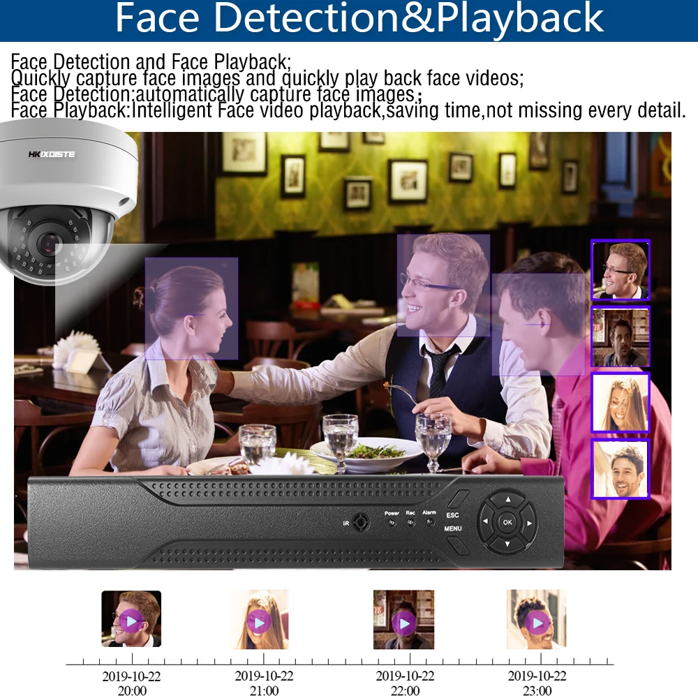 2592*1944 POE NVR Kit 5.0MP HD CCTV Security camera System Human Face monitor IP Camera P2P In/Outdoor Video Surveillance | Безопасность