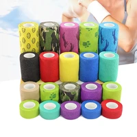 1pc waterproof medical therapy self adhesive bandage muscle tape finger joints wrap first aid kit pet elastic bandage 13 colors